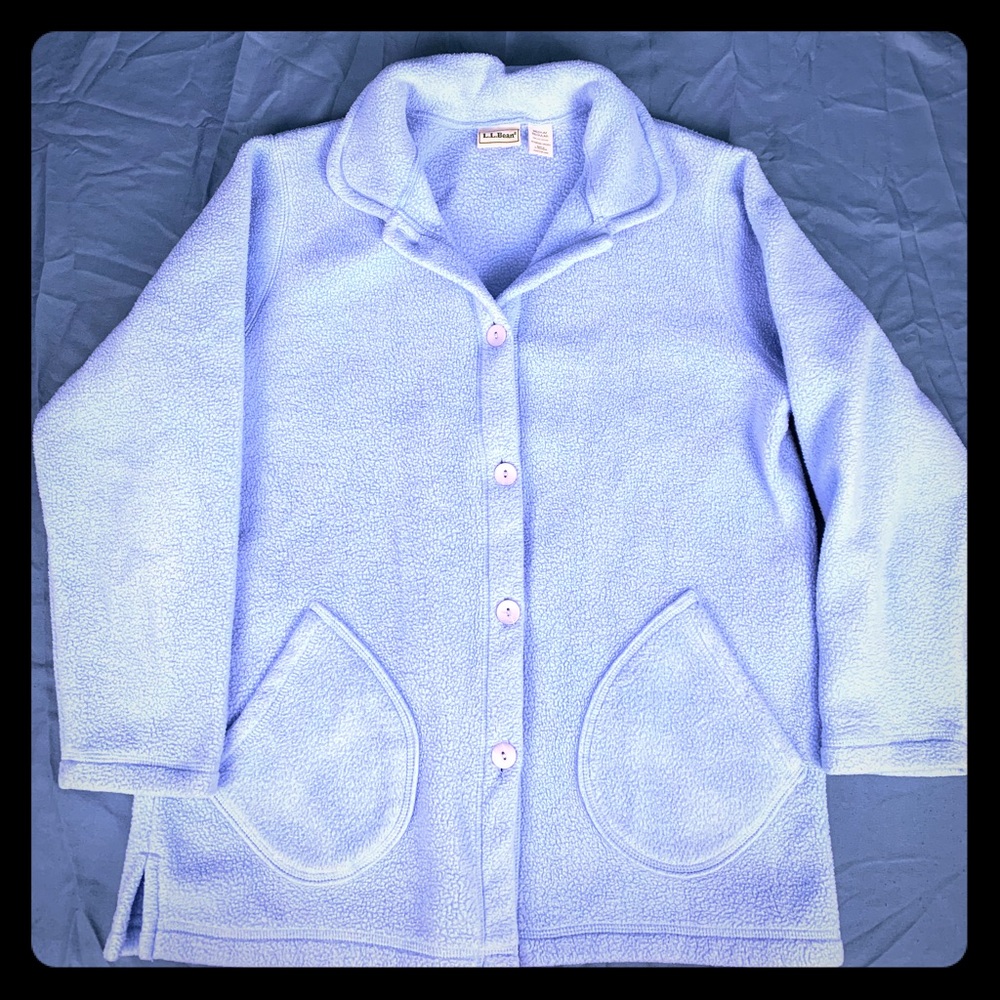 L.L. Bean Woman’s Comfy Fleece Button Down Coat.